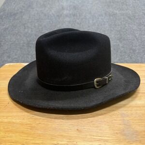 Vintage Dobbs Jet 707 Fur Felt Fedora Hat Underwelt Gabardine 7 1/8 black
